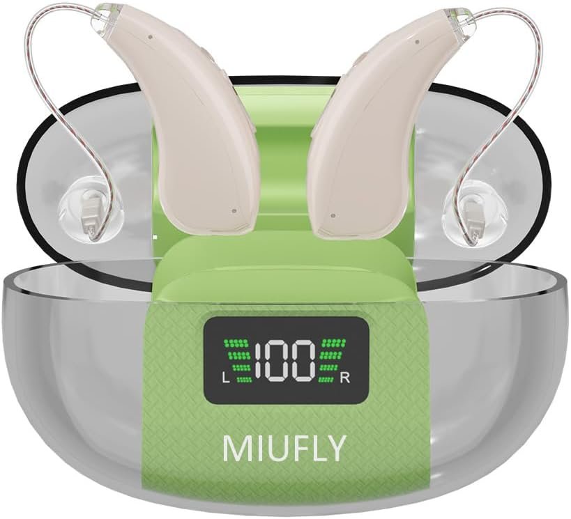 MIUFLY Hearing Aids for Seniors with Intelligent Noise Cance...