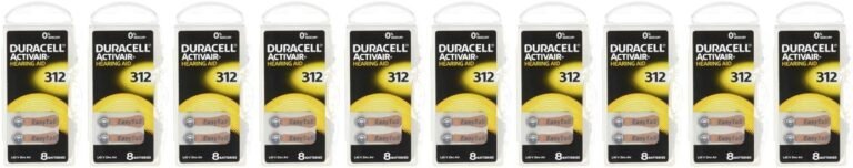 Duracell Activair Hearing Aid Batteries Size 312 (80 Batteri...