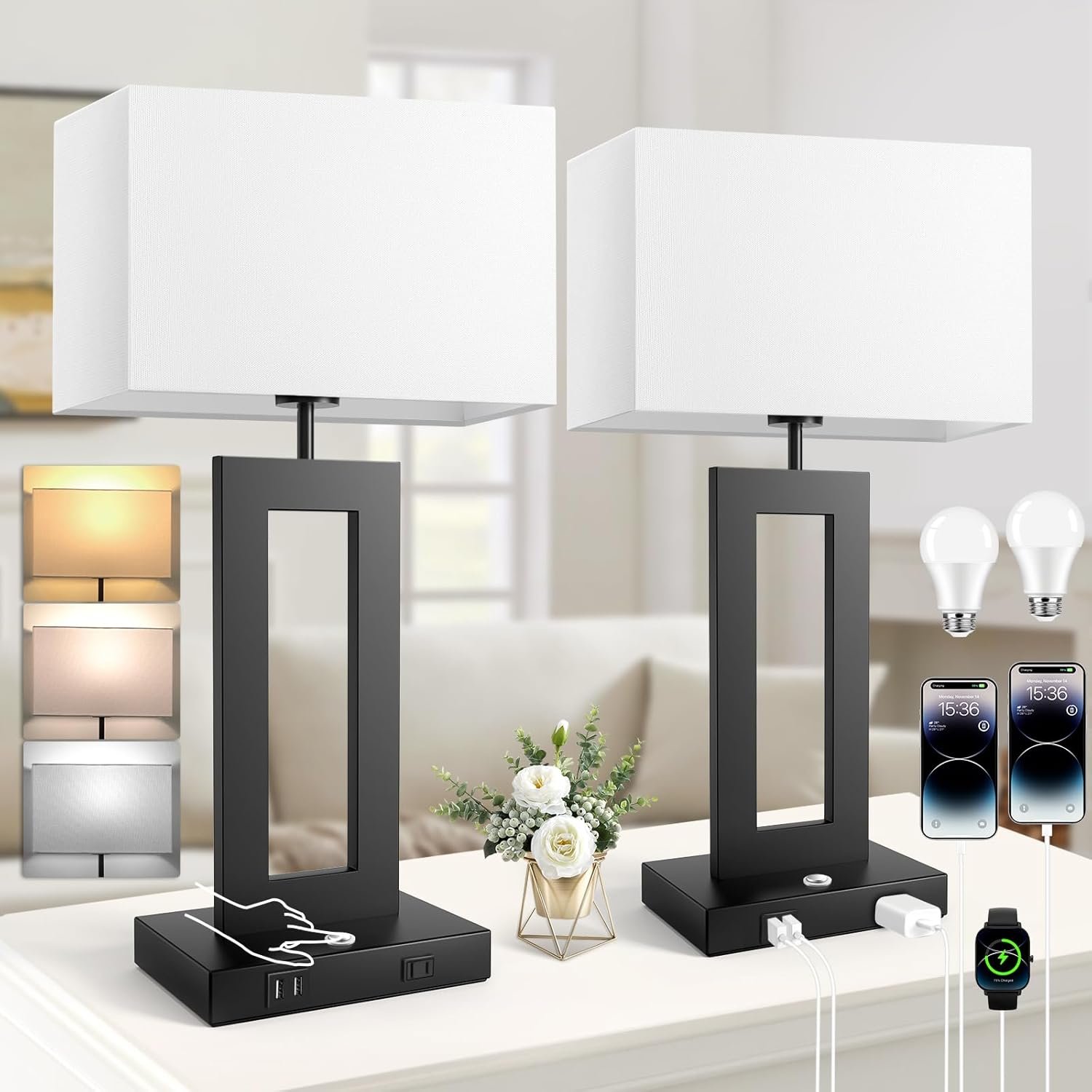table lamps with USB ports