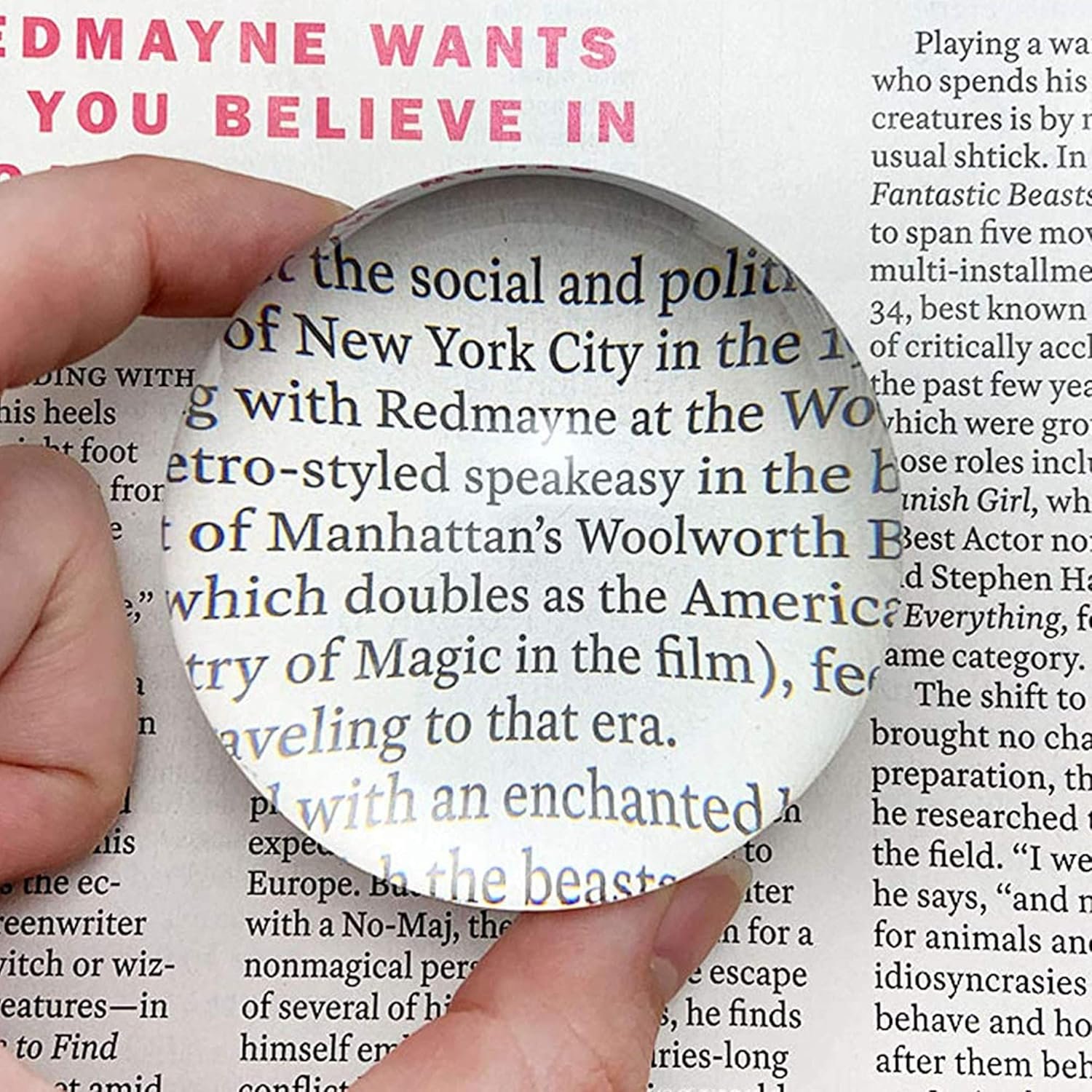 acrylic magnifying lens