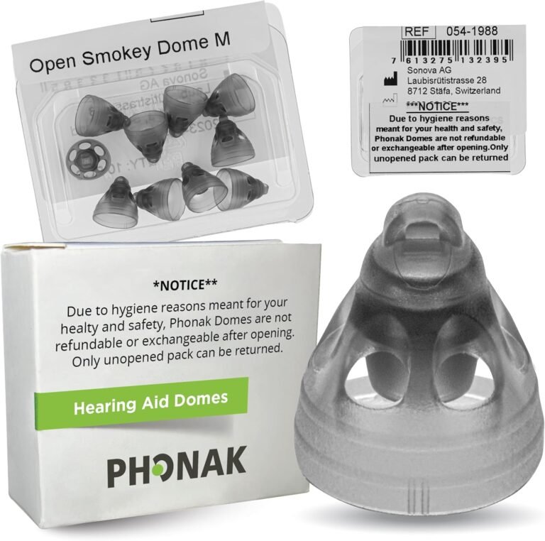Phonak Open Smokey Dome Medium (0.31 inch=8mm) 10 Domes, Gen...