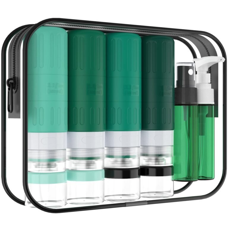 Reusable silicone travel bottles