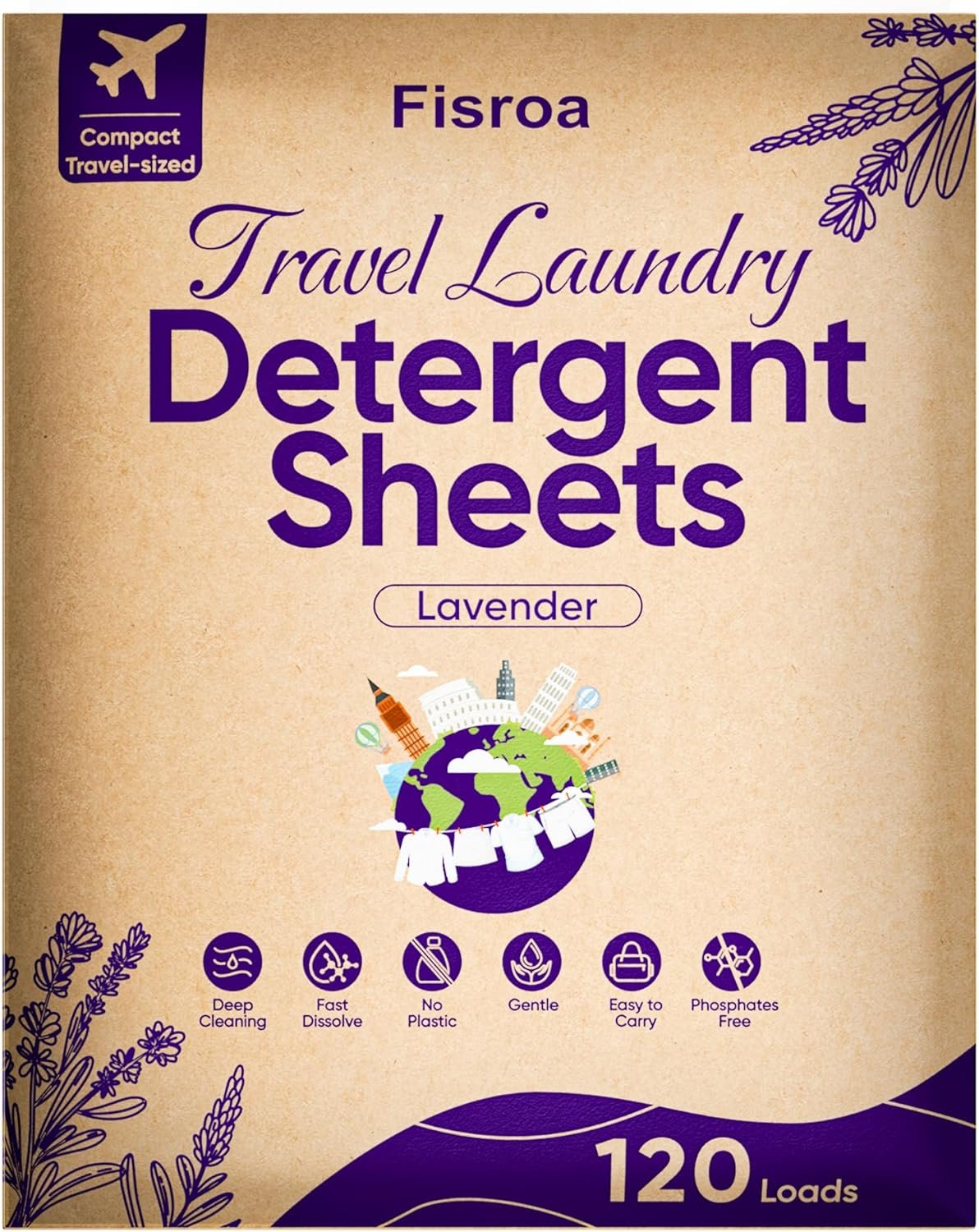 Travel laundry detergent packets
