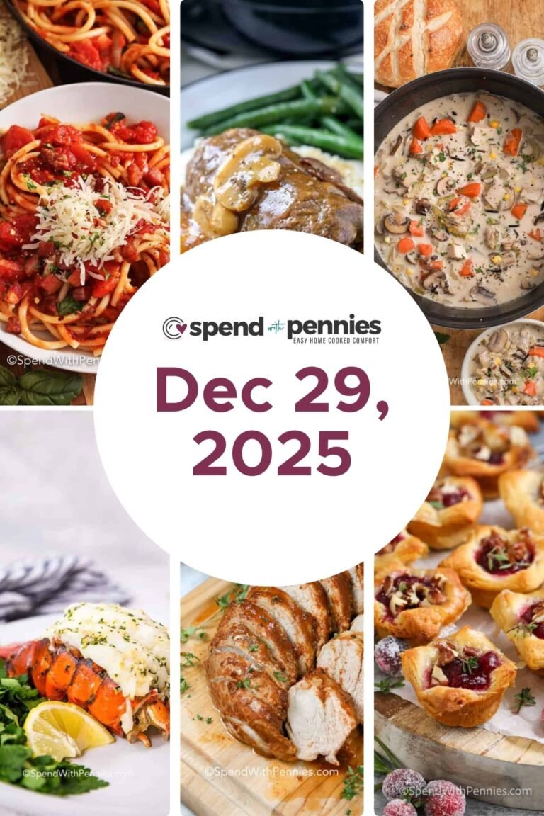 Weekly Meal Plan for Dec 29, 2025 FT