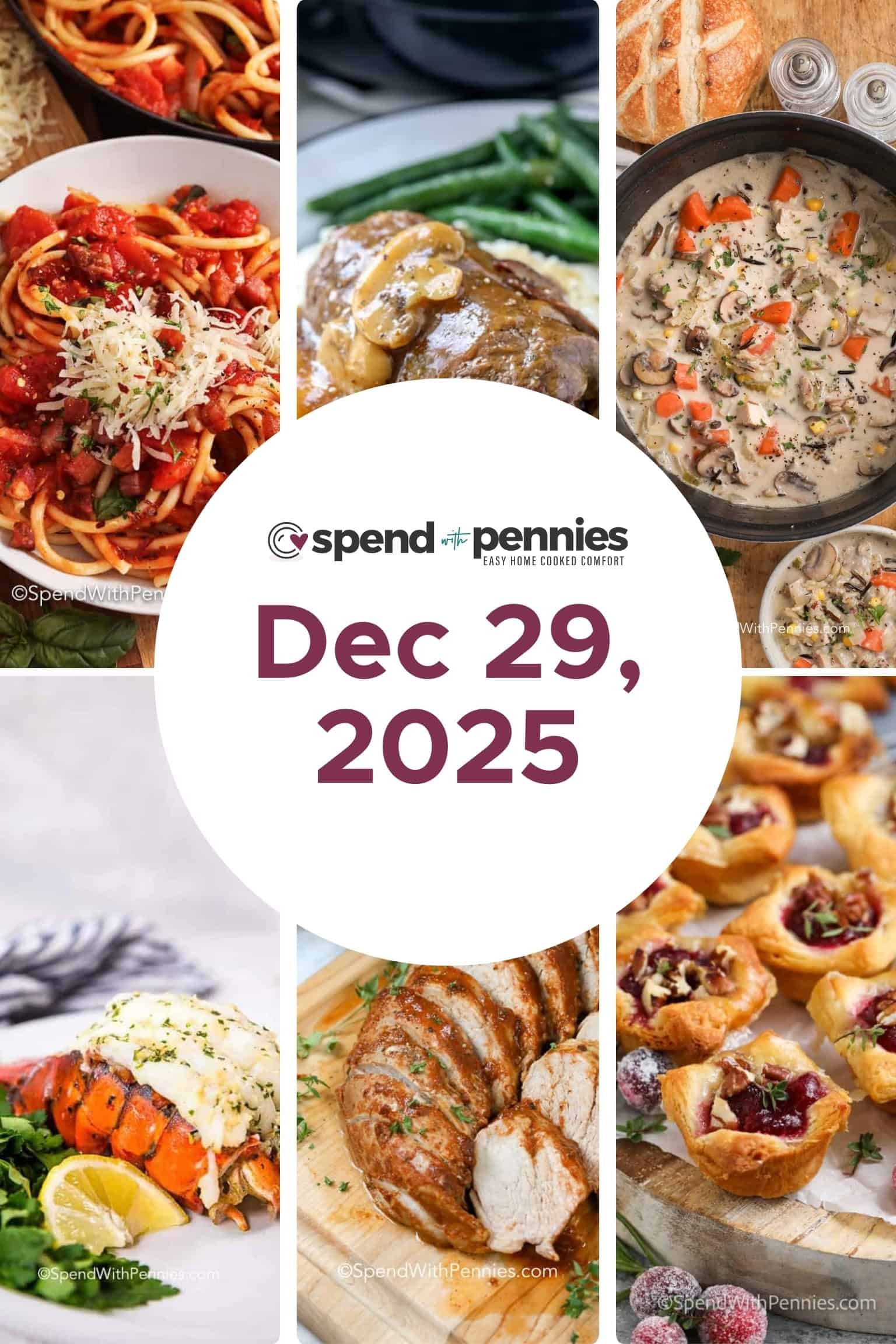 Weekly Meal Plan for Dec 29, 2025 FT