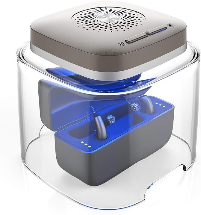 Flow Med Dry Cap UV2 Electronic Hearing Aid Dryer for Rechar...