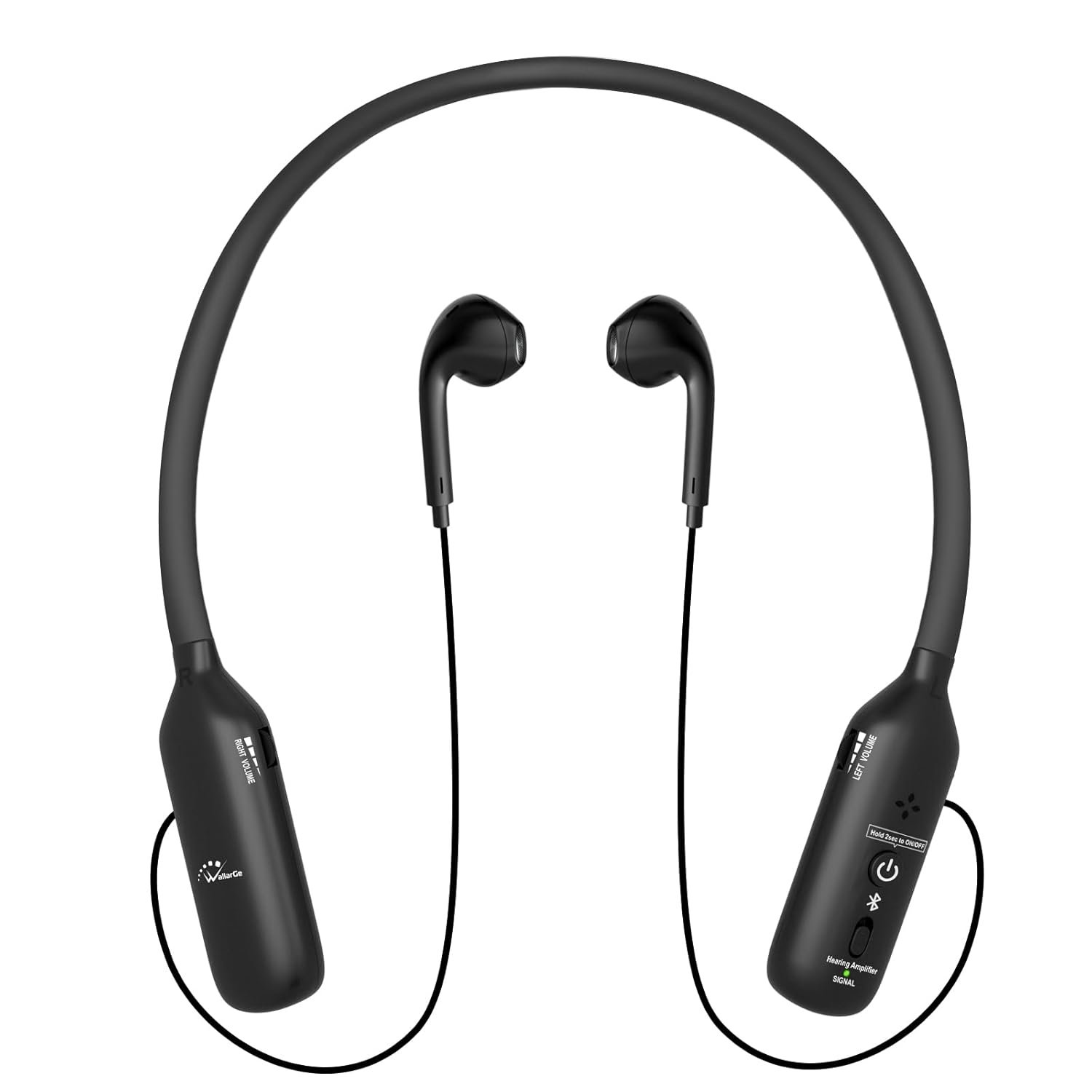 WallarGe Rechargeable Neckband Hearing Amplifier for Convers...