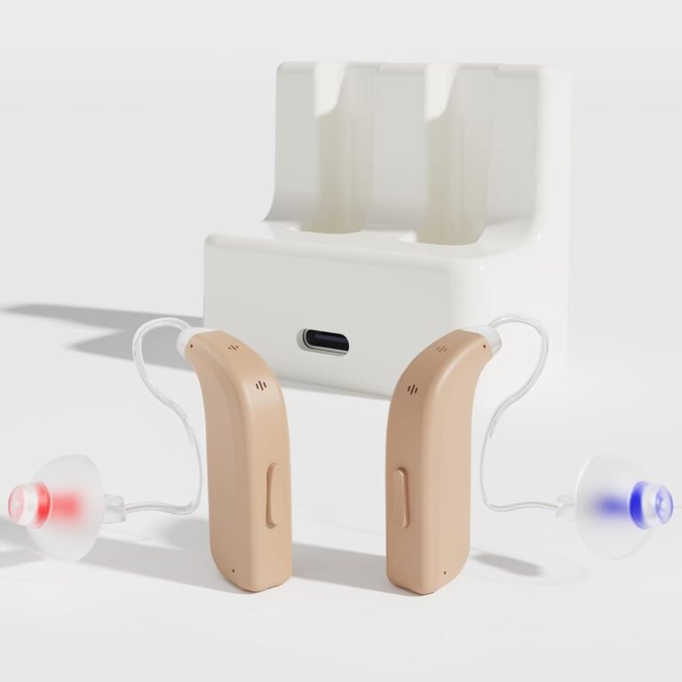 Bluetooth Hearing Aids for Seniors Rechargeable RIC OTC He...
