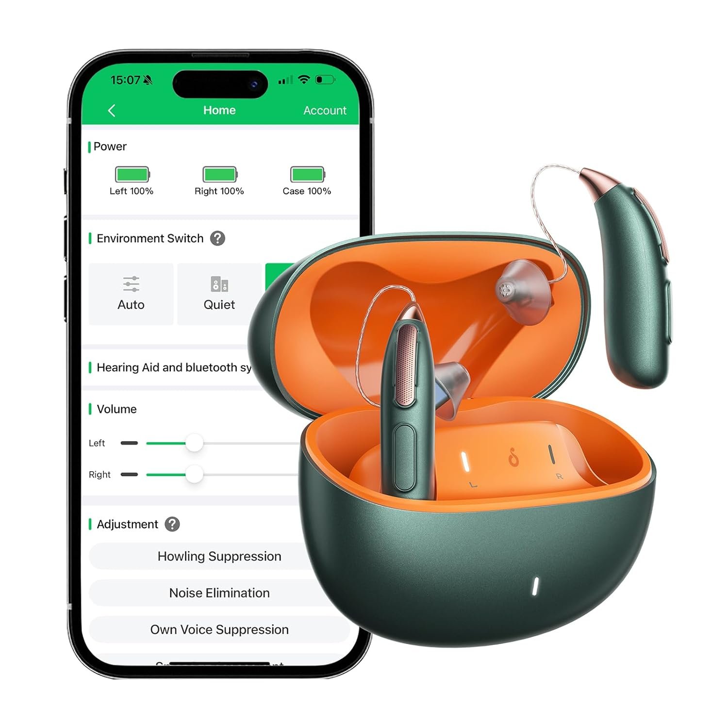 RIC PRO Rechargeable Hearing Aids for Seniors, Clear Sound w...