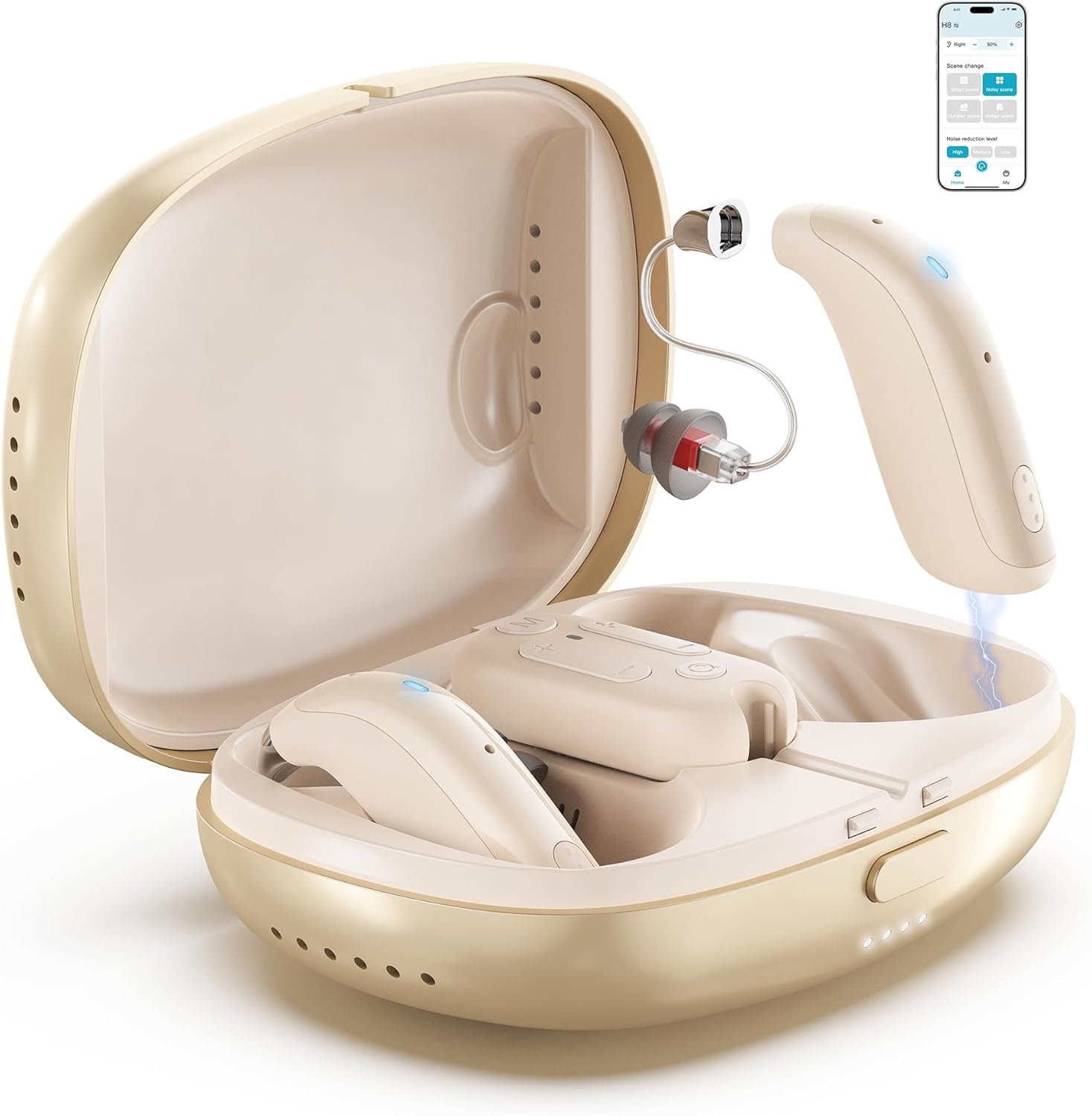 FLYSOUND PureHear Pro Bluetooth OTC Hearing Aids for Seniors...