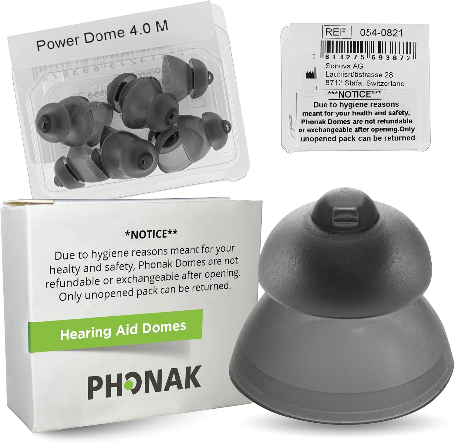 Phonak Power 4.0 Dome Medium (0.45 inch=11.5mm) 10 Domes, Ge...