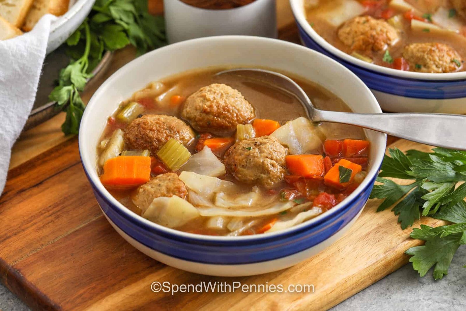 Cabbage Meatball Soup
