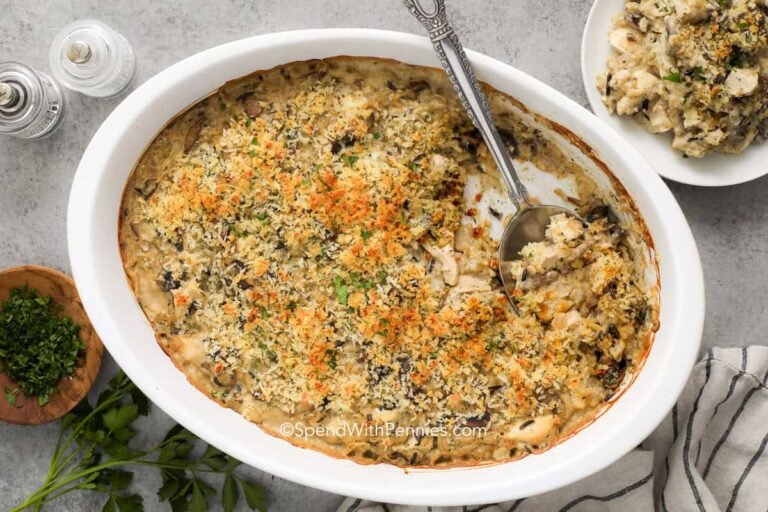 Chicken and Mushroom Casserole - Spend With Pennies