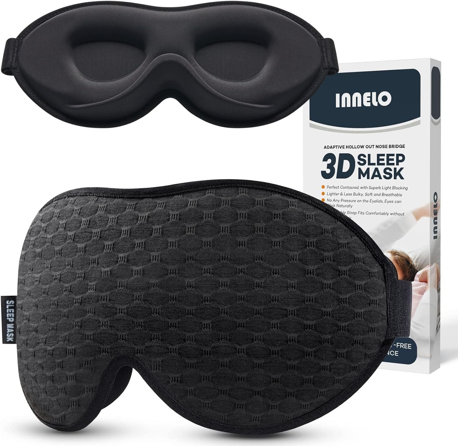 Eye mask for sleeping on planes