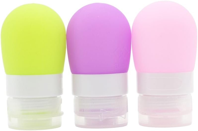 Reusable silicone travel bottles