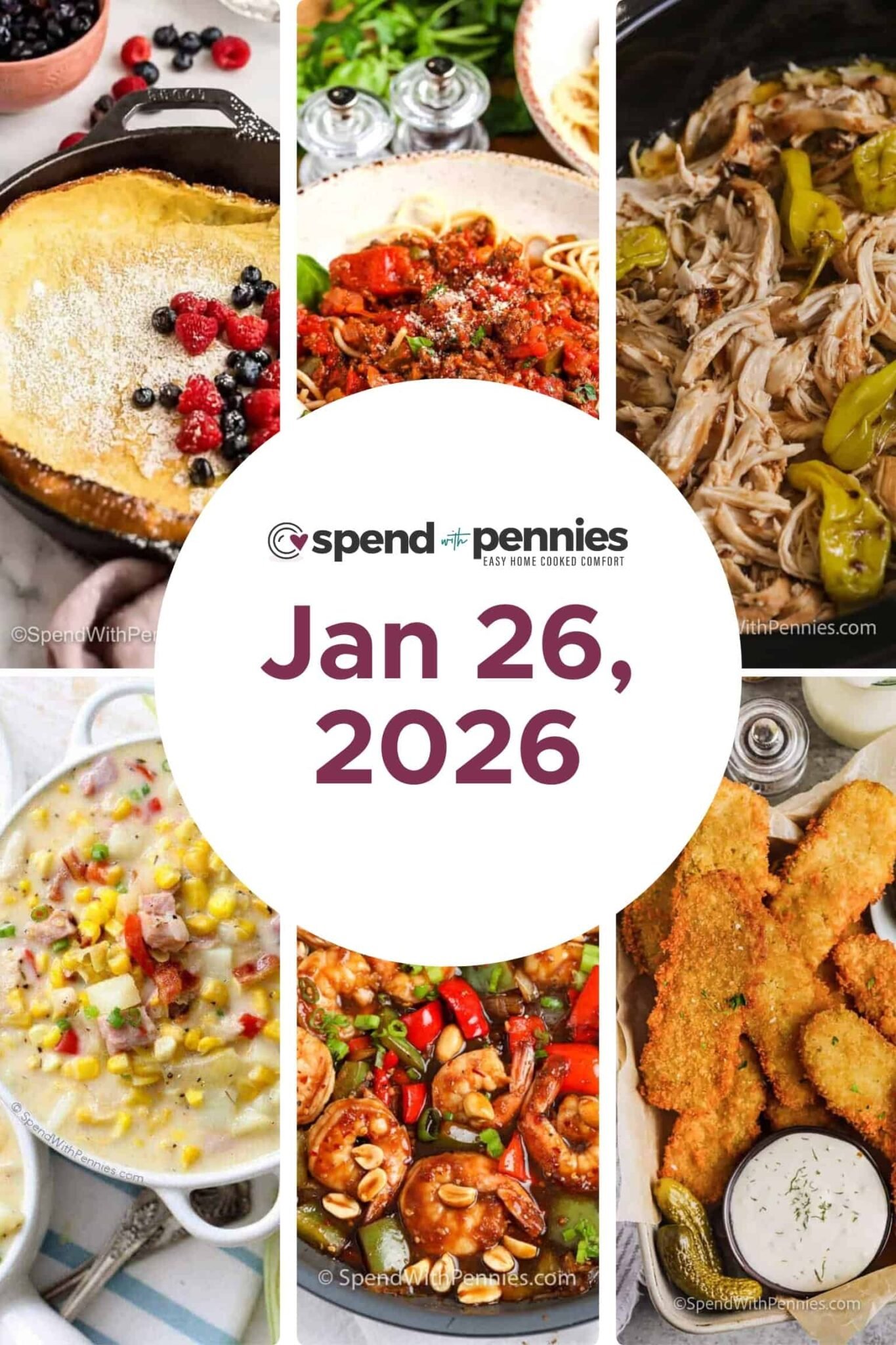 Weekly Meal Plan for Jan 26, 2026 FT