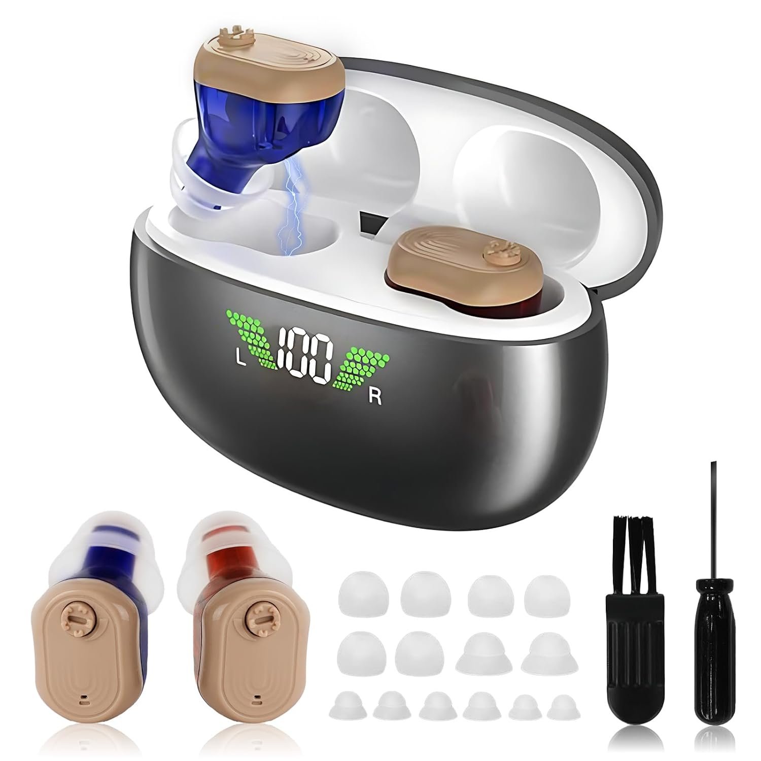 Rechargeable Hearing Aids for Seniors, 16 Channel Digital OT...