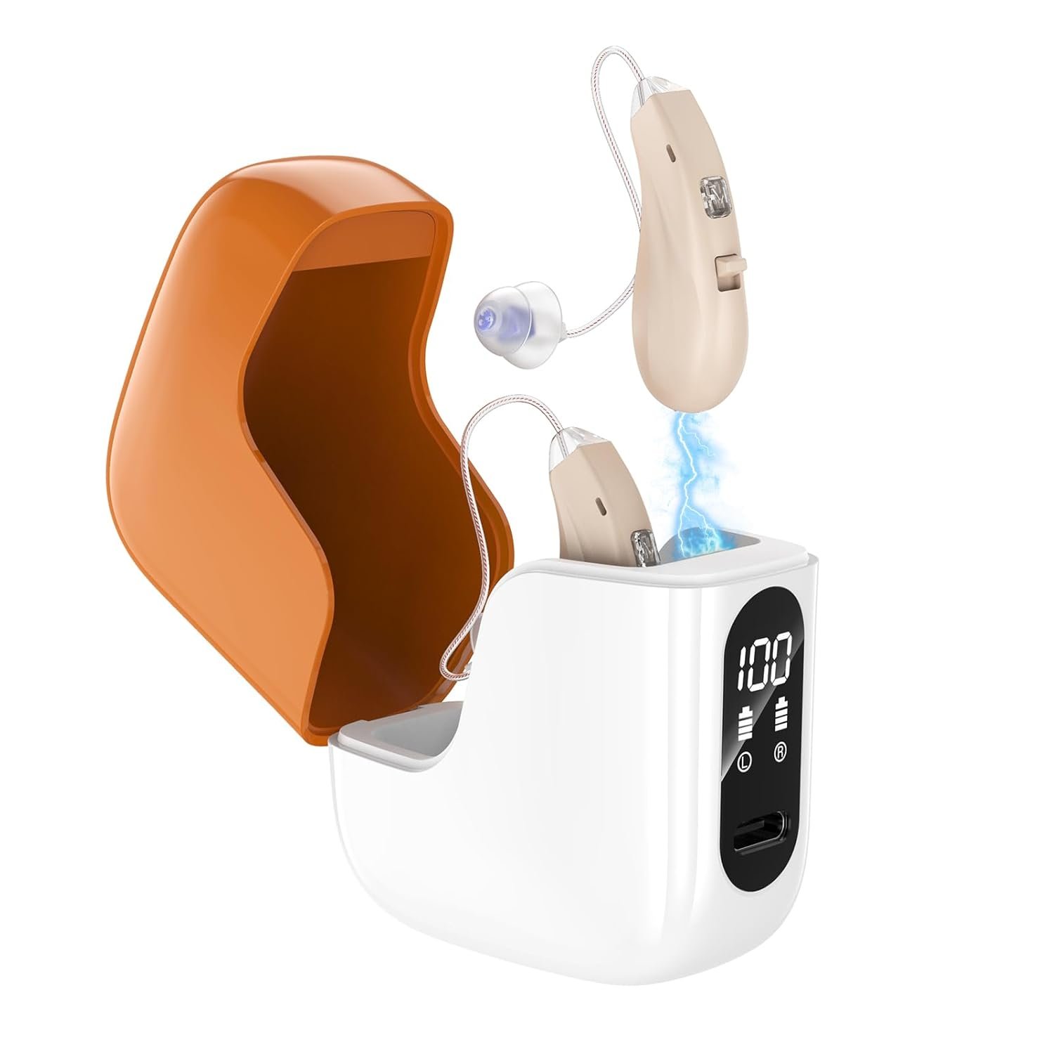 Rechargeable RIC Hearing Aids for Seniors, Invisible Open Fi...