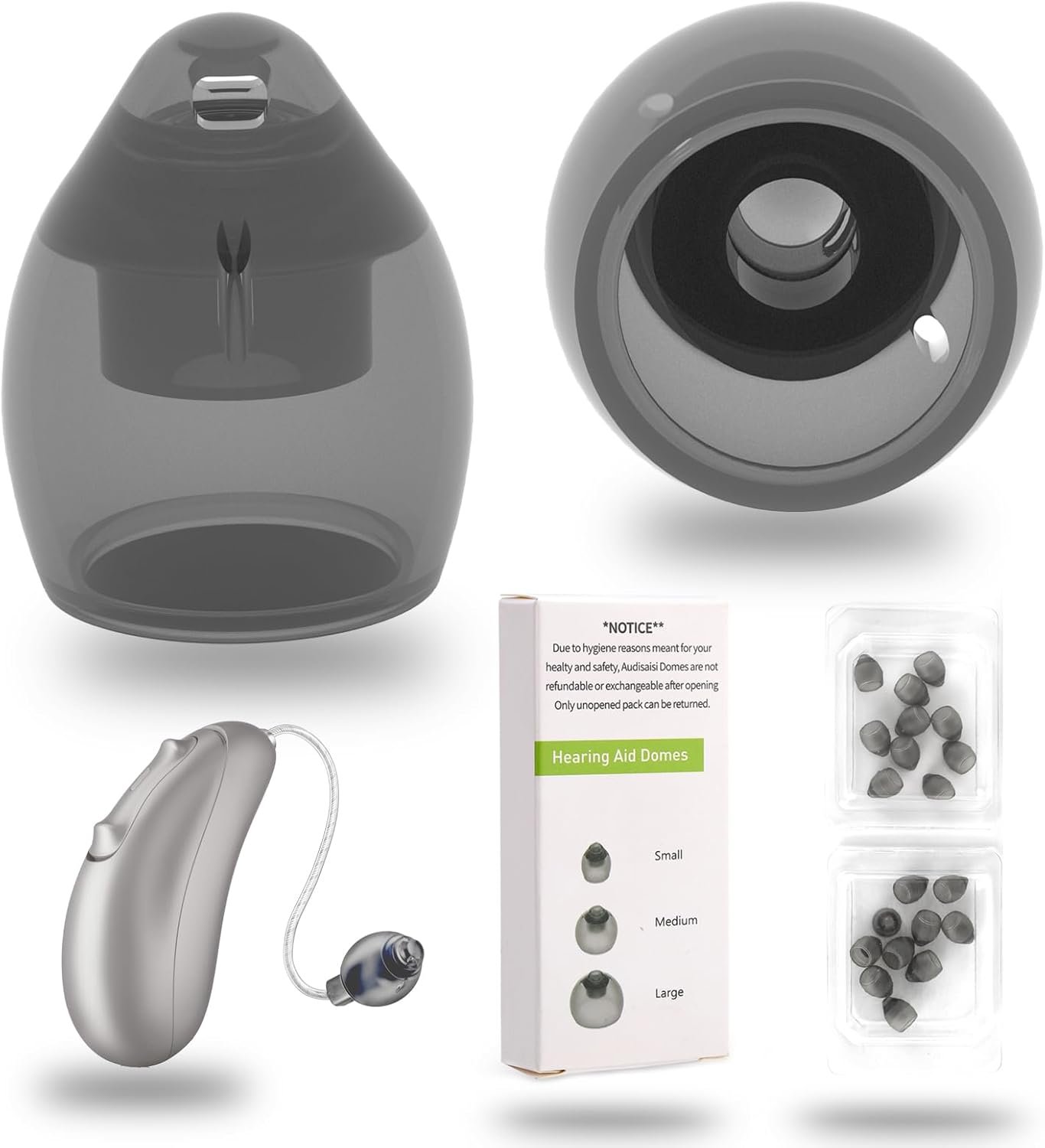 20 pcs Phonak Vented 4.0 Hearing Aid Domes Small Size