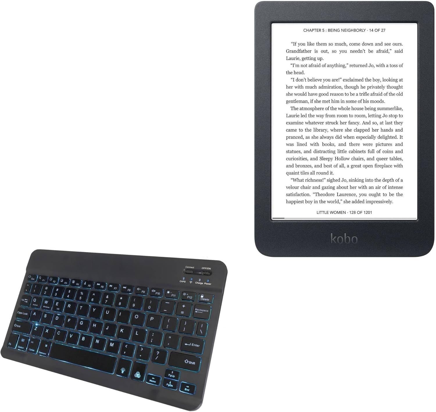 e-reader with backlight