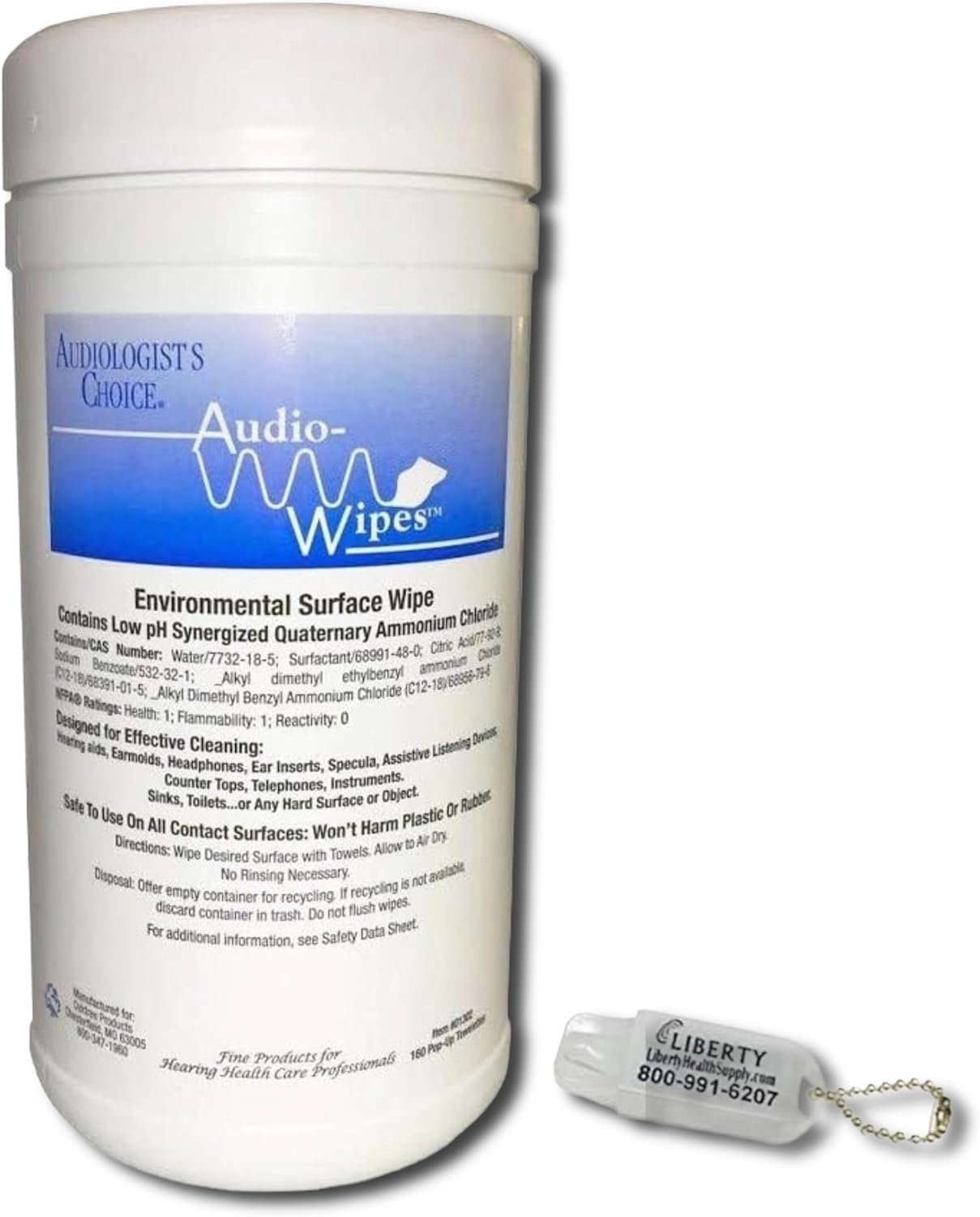 Cleaning Towelettes Large Canister (160 Wipes) and Liberty...