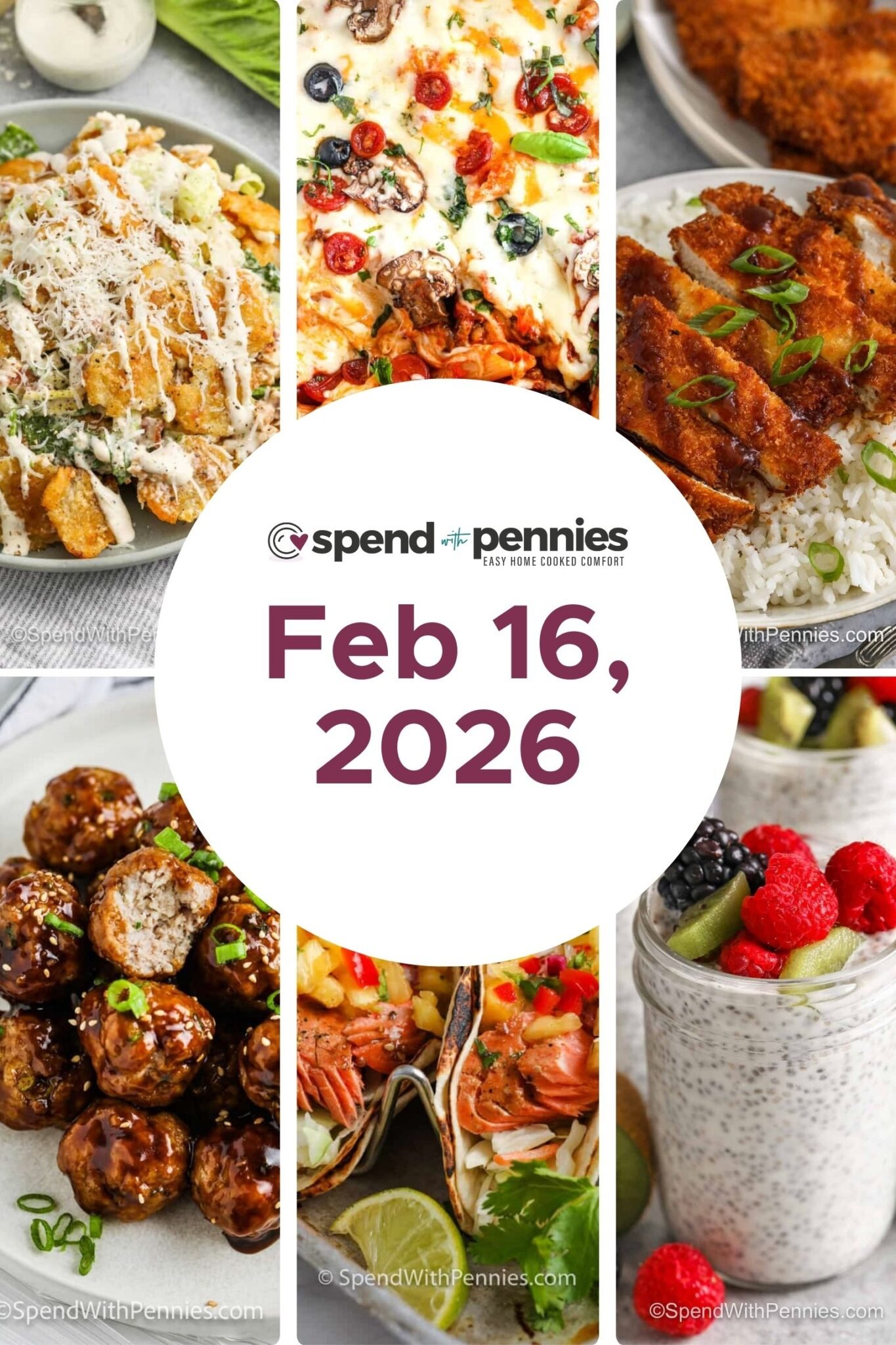 Weekly Meal Plan for Feb 16, 2026 FT