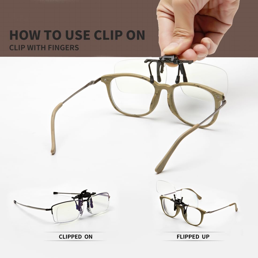 clip-on reading glasses