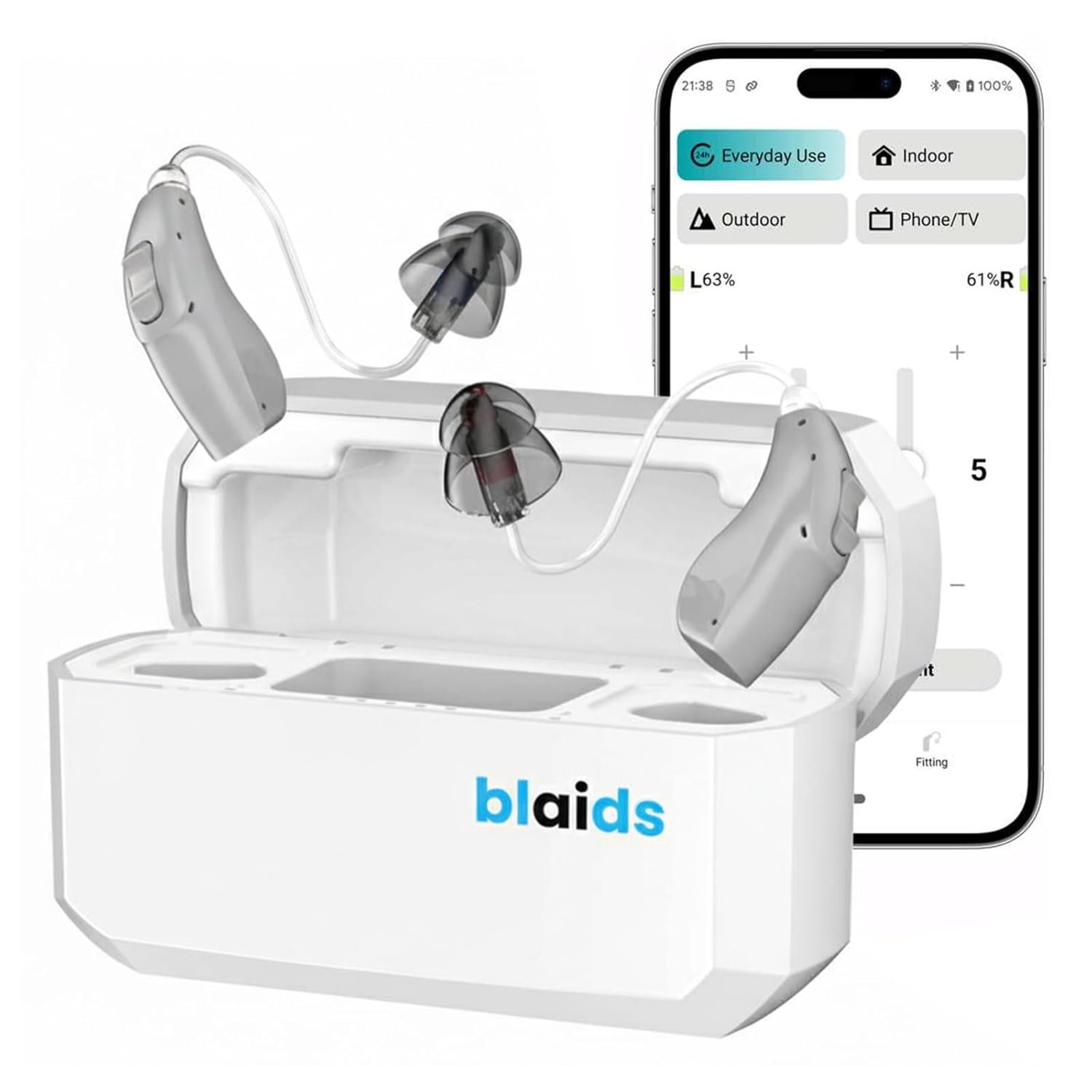 BlaidsX Neuro Rechargeable RIC Programmable Hearing Aids for...