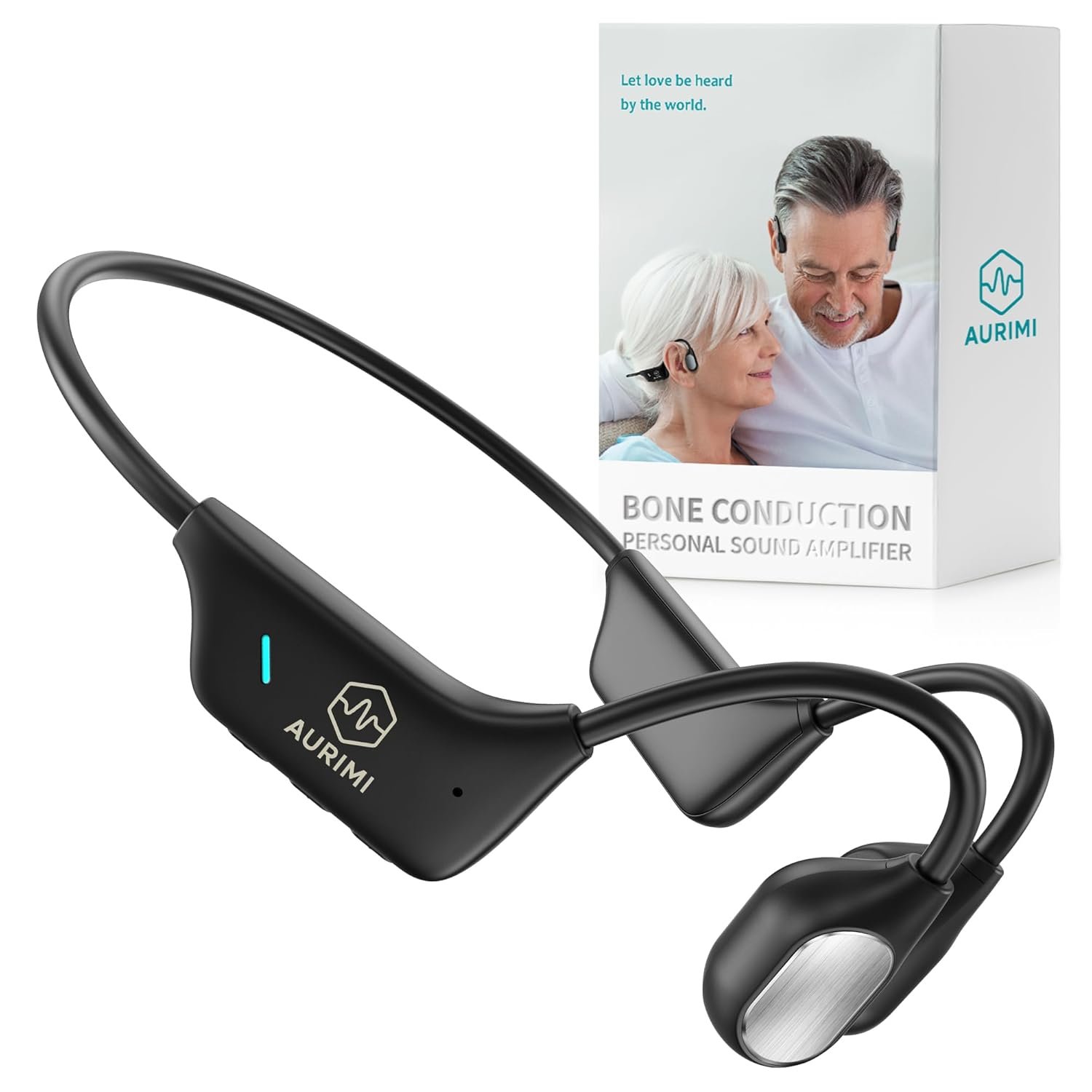 Bone Conduction Personal Sound Amplifier Open Ear Design f...