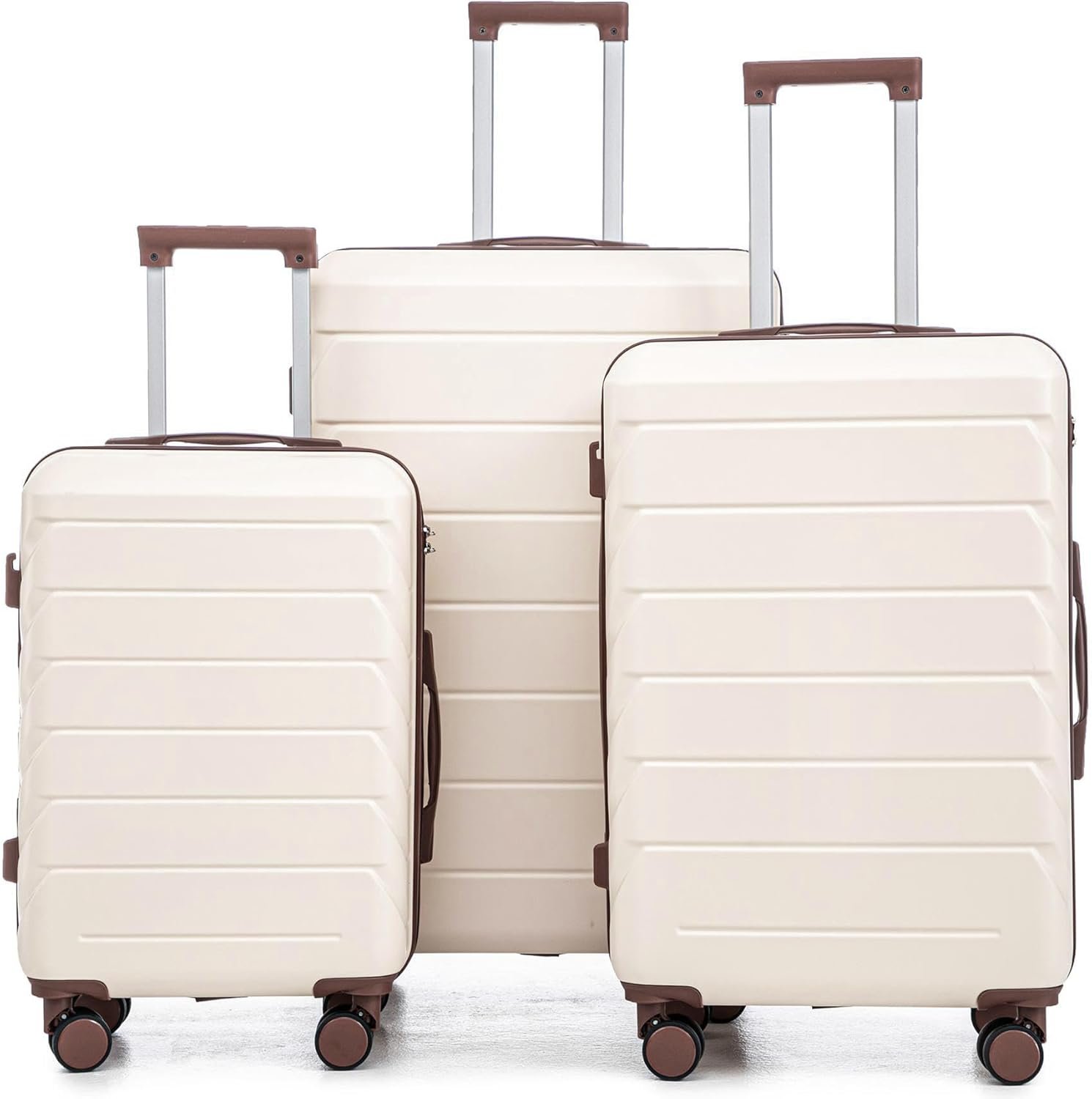 Luggage set with spinner wheels