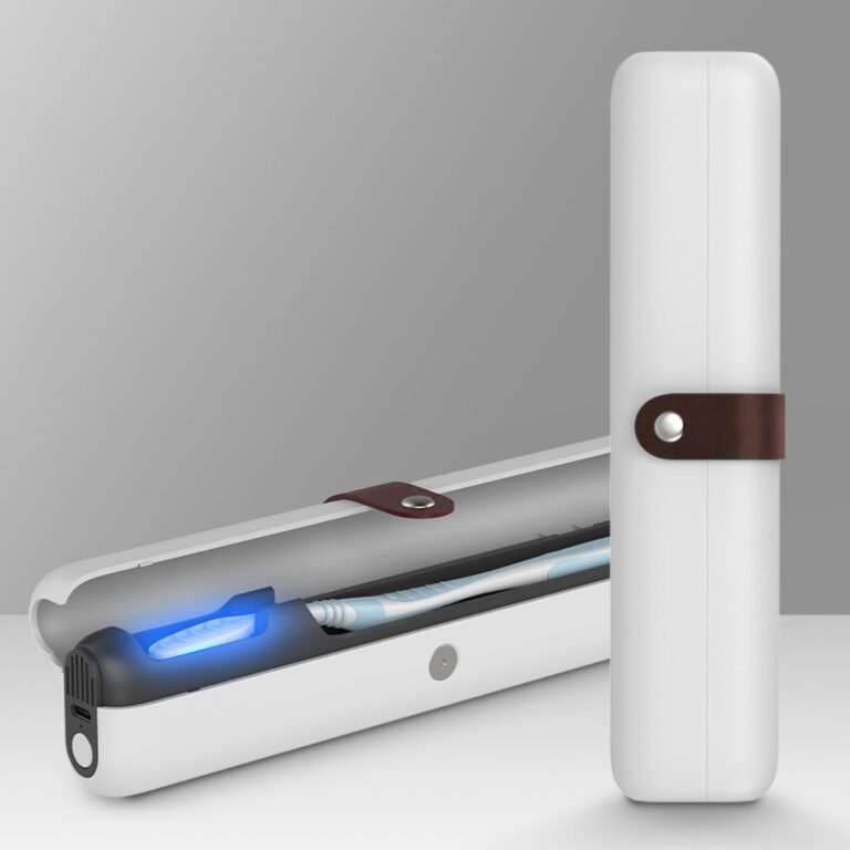 Portable toothbrush and case