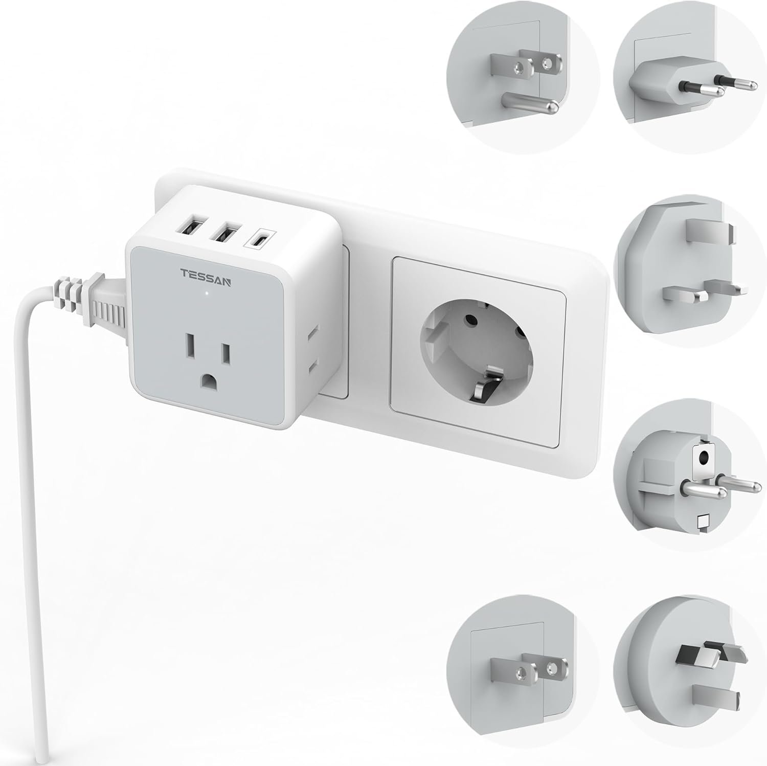 Universal travel adapter for cruise