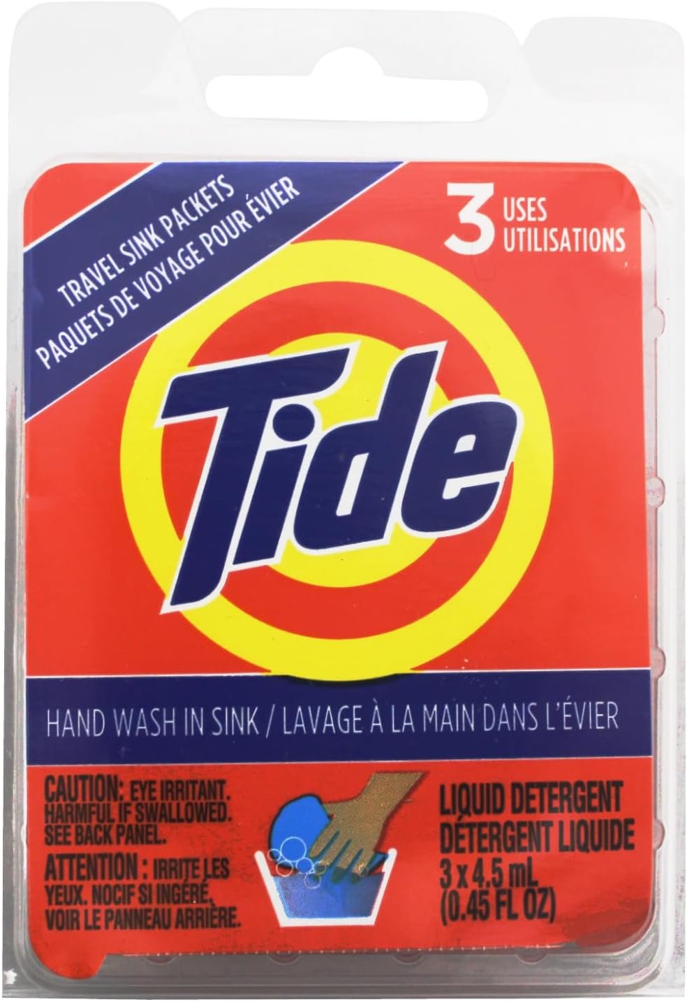 Travel laundry detergent packets