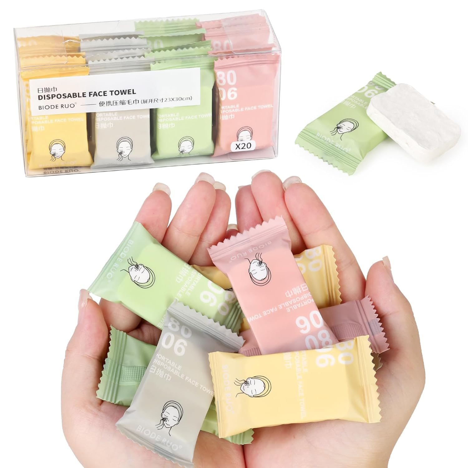 Portable facial wipes