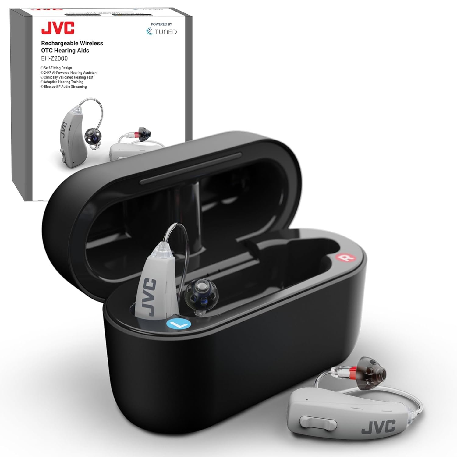 JVC OTC Hearing Aids for Seniors – AI Self‑Fitting with