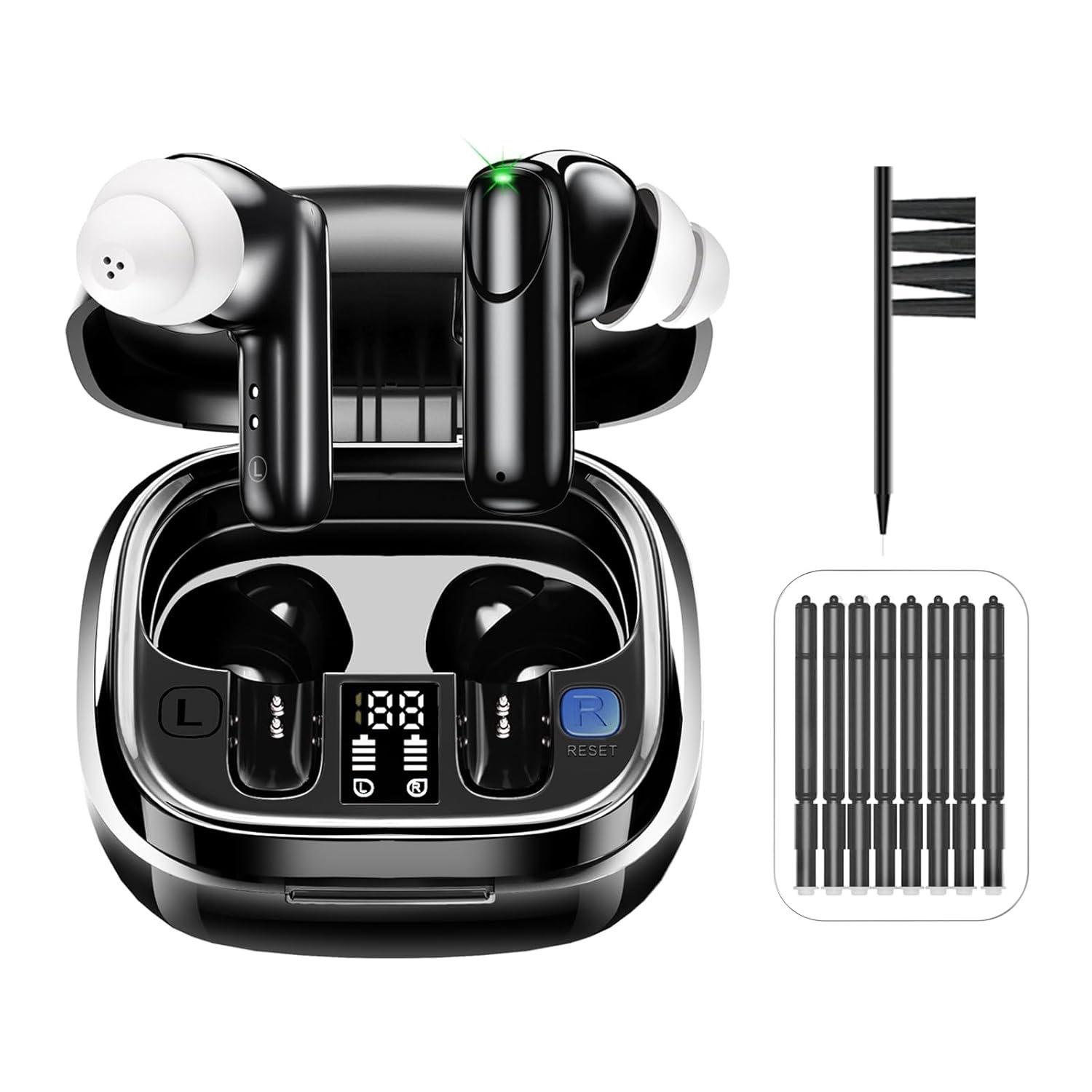 Digital Hearing Aids with Cleaner Kit,Noise Cancelling Heari...