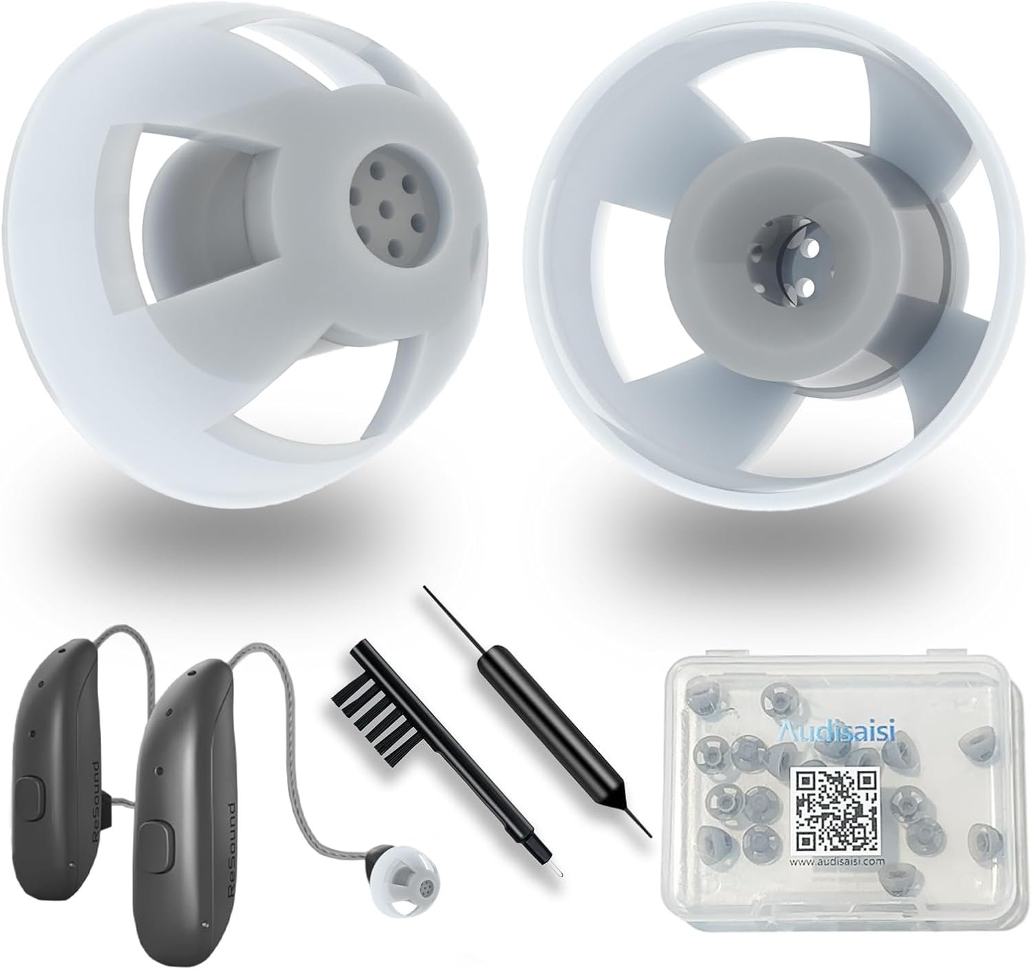 20pcs GN Resound Hearing aid Domes Open(M Size 8mm) Comforta...