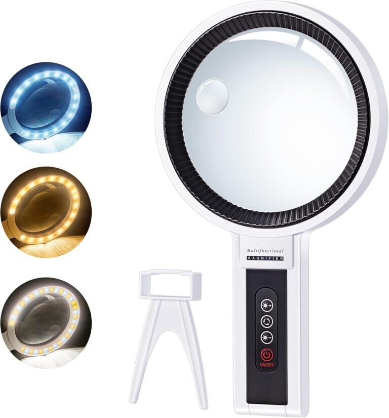 magnifying glass with light