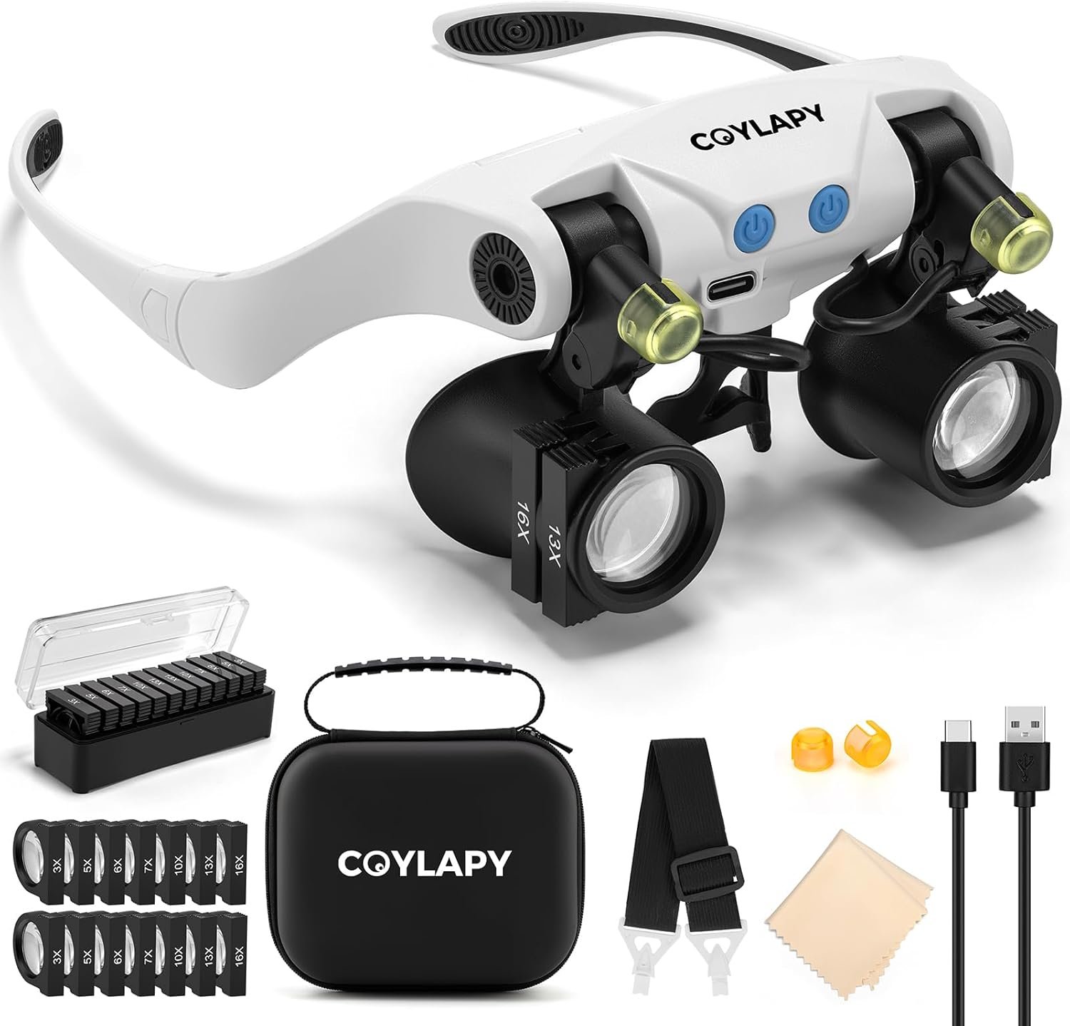 magnifying glass with light