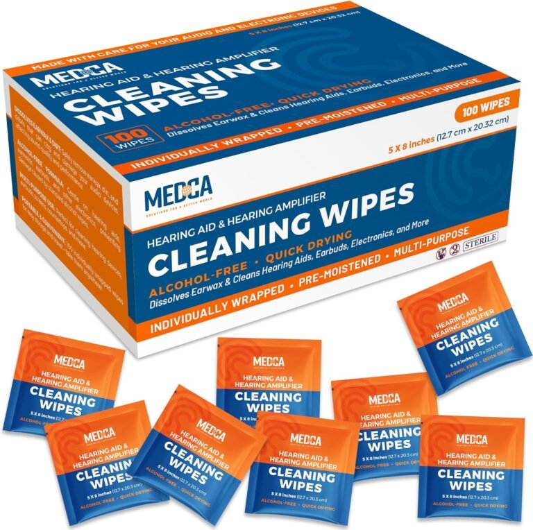 Hearing Aid Cleaning Wipes 100 Individually Wrapped Pre Mo...