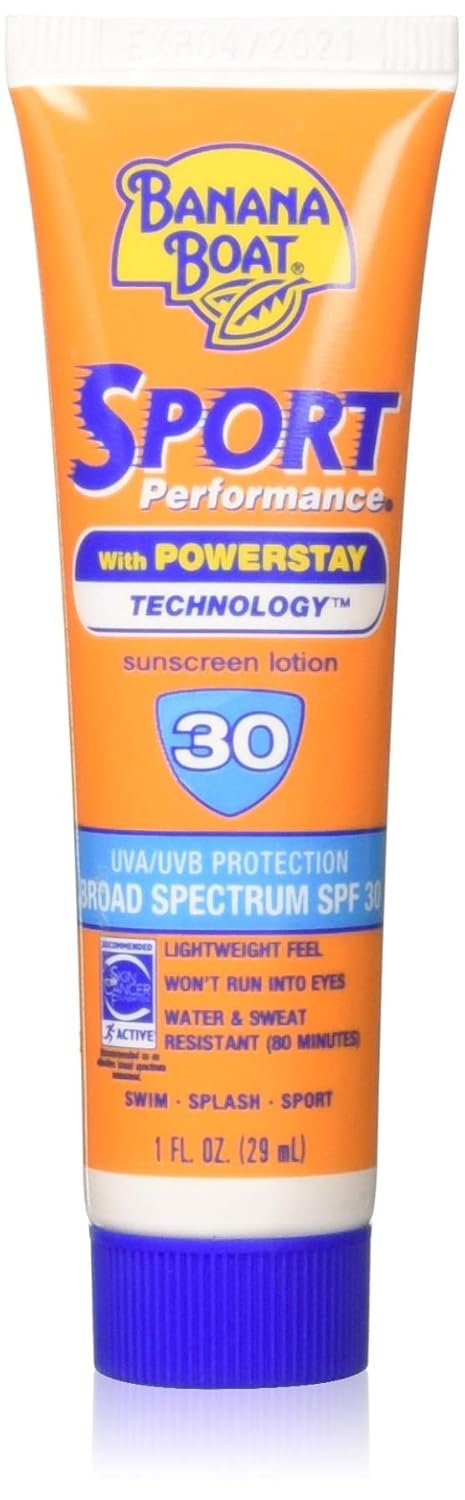 Travel-sized sunscreen