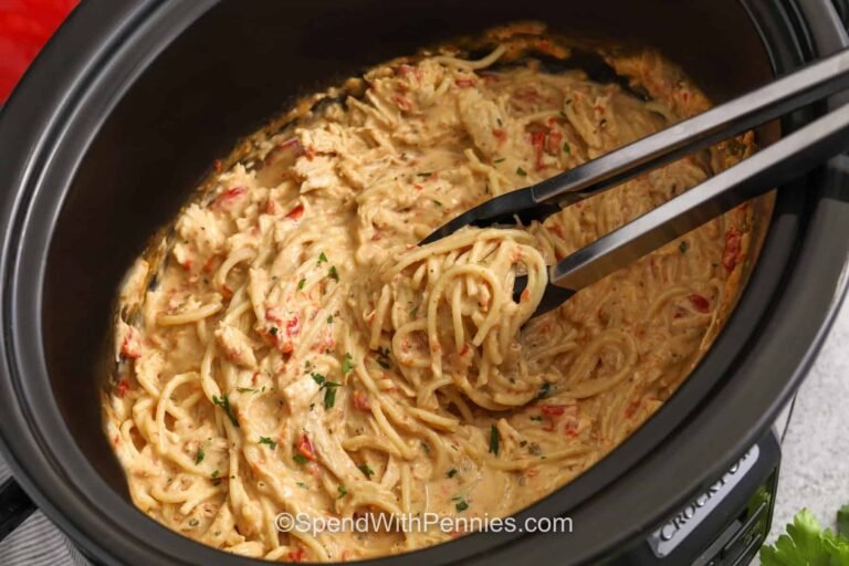 Crockpot Chicken Spaghetti