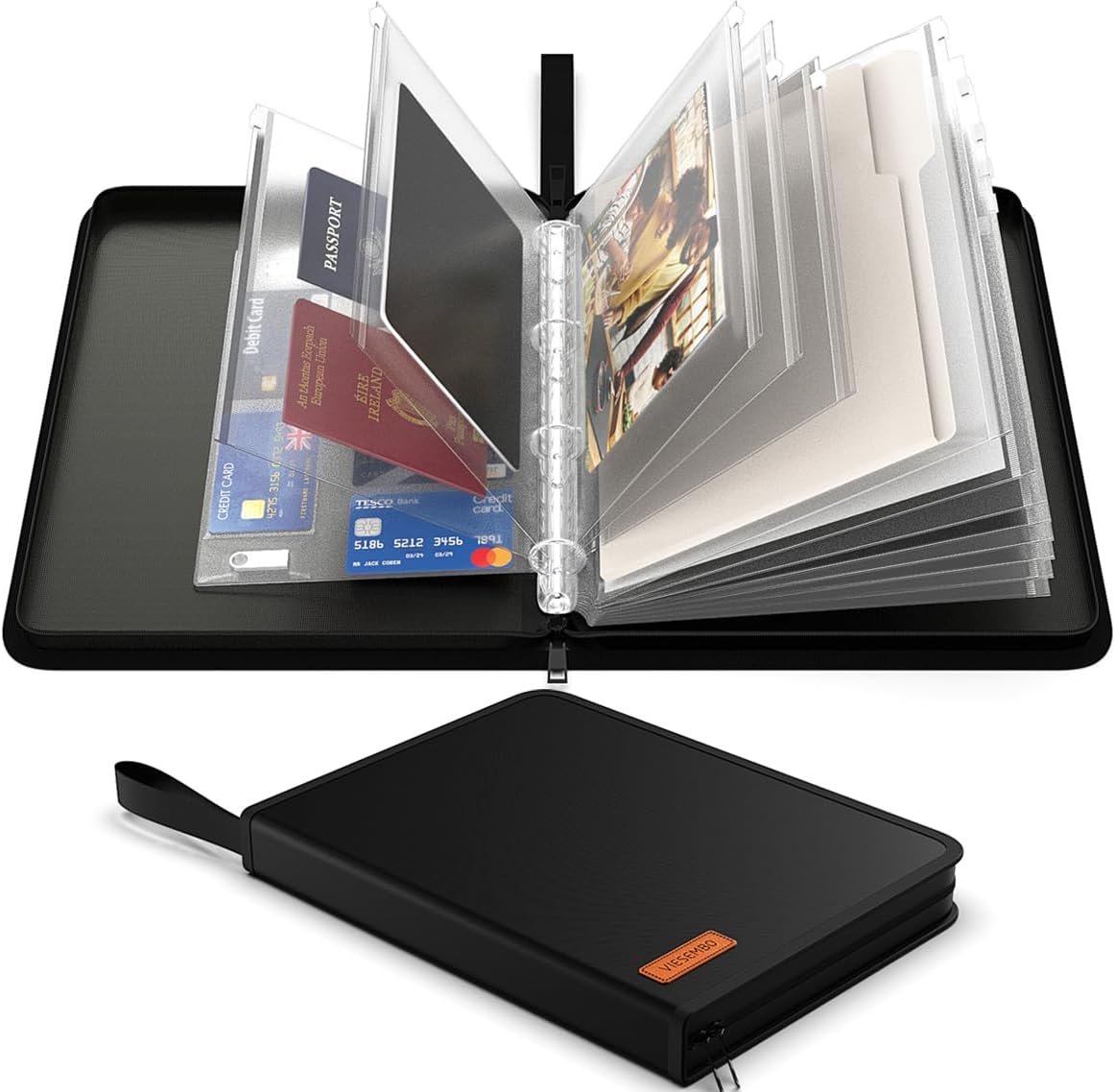 Travel organizer for documents