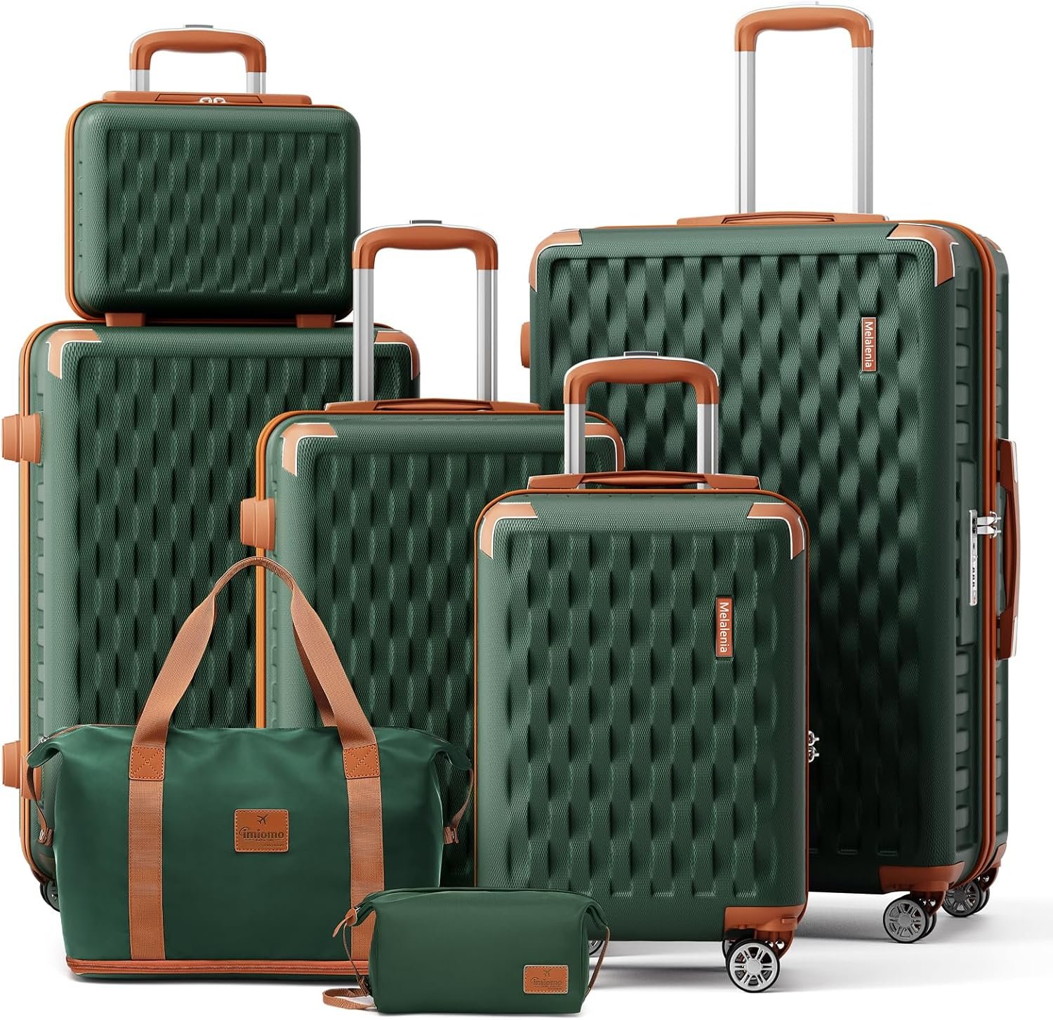 Luggage set with spinner wheels