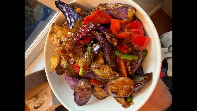 Chinese Food Spicy Garlic Eggplant