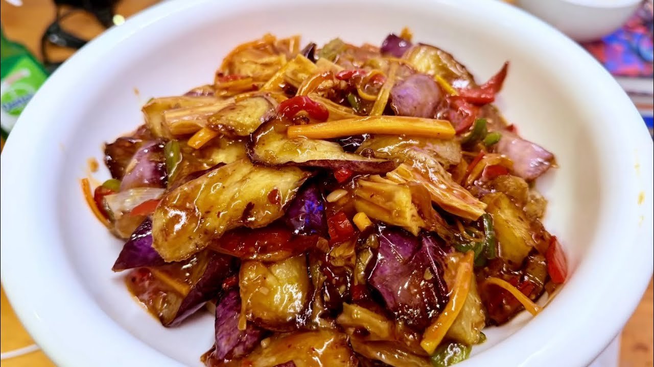 Chinese Food Spicy Garlic Eggplant