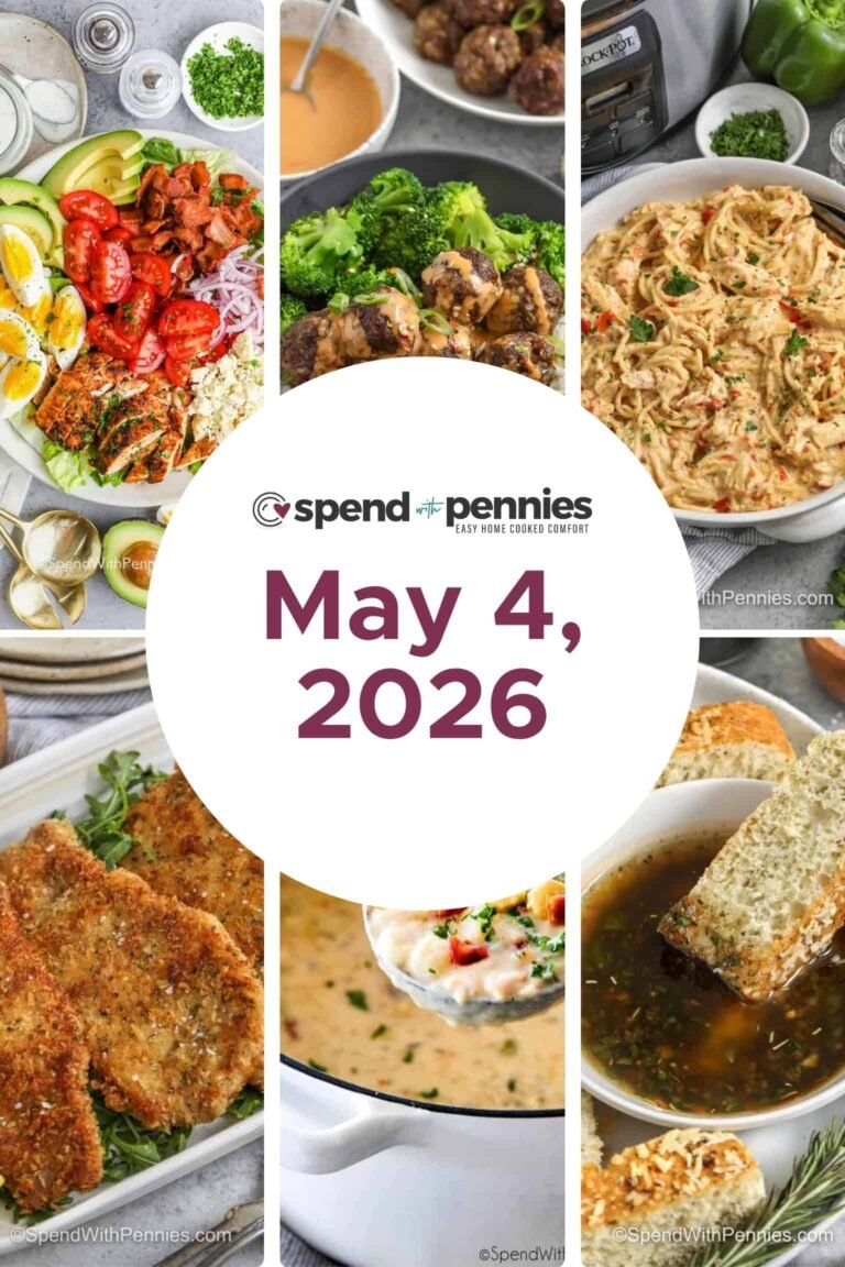 Weekly Meal Plan May 4, 2026 FT