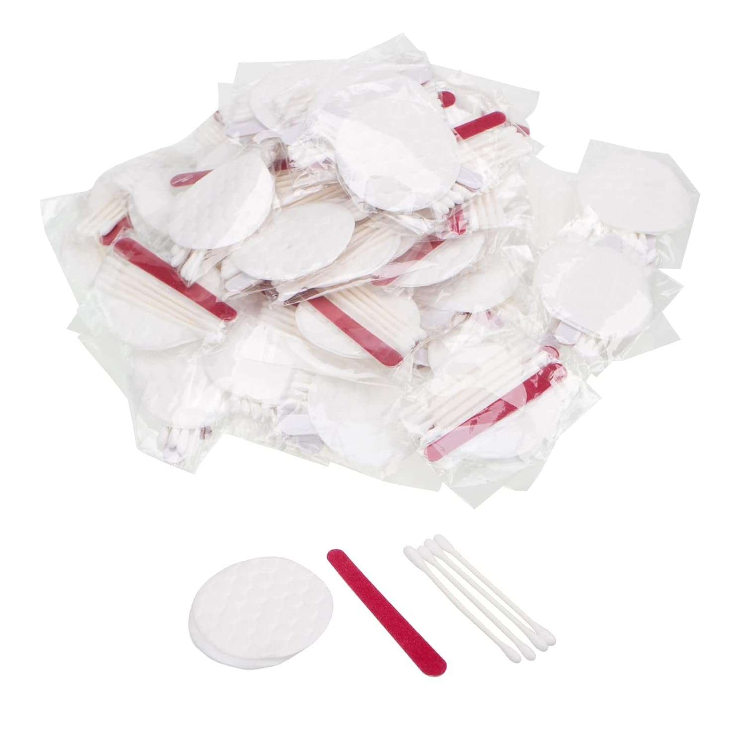 Cotton swabs and pads travel pack