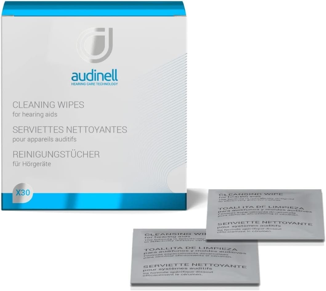 Audinell Cleaning Wipes | 30 Individually Wrapped, Alcohol F...