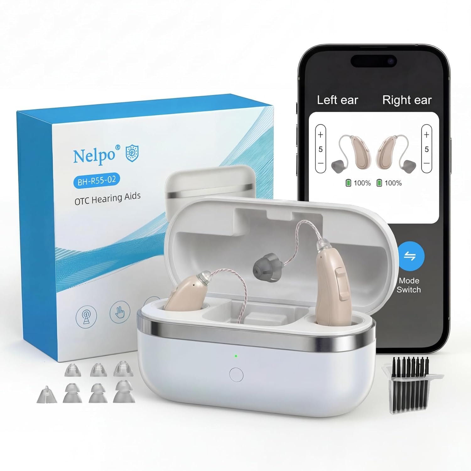 OTC Hearing Aids for Seniors, Rechargeable Hearing Aids with...